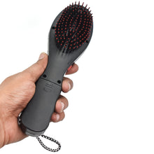 Electric vibrating massager comb for hair with brush.