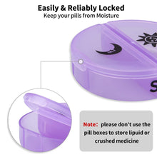 Travel pill box with twice a day compartments