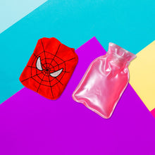 Spiderman hot water bag with cover for pain relief and warmth