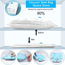 Vacuum Storage Bags with Suction Pump & Shirt clips - Vacuum Bags - Big Capacity Vacuum Seal Bags for Travel Clothes Blankets Pillows, Compression Bags | Space Saver Vacuum Storage Bags (5 Pcs Set)