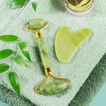 Gua Sha Stone and Anti Aging Jade Roller Massager for Face Massage Natural Face Skincare Massager & Face Roller Massager for Women | Face Shaper Jade Roller and Gua Sha Set for Glowing Skin, Gym Equipment