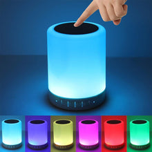 Touch-sensitive LED lamp with integrated Bluetooth speaker