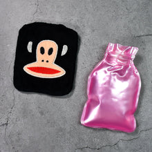 Black Monkey Small Hot Water Bag with Cover for Pain Relief