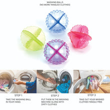 Detergent-free washing balls, 4 pack