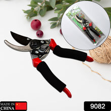 Red pruning shears, 21cm sharp garden scissors